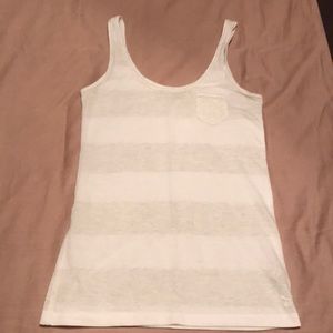 Abercrombie striped tank with pocket